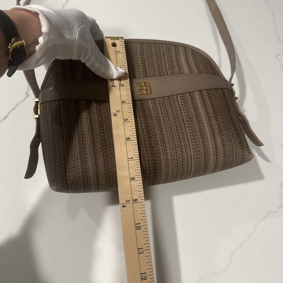Givenchy, Rare, Collectible, Crossbody, Brown, Taupe W/Leather Trim, 4G Logo - Picture 8 of 16